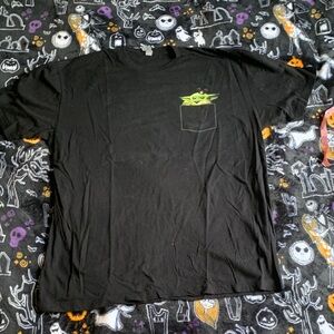 Next Level Apparel Black Tee with Green Graphic